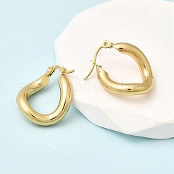 Boucles d'oreilles créoles ovales en acier inoxydable 201&nbsp;EJEW-Z151-05G