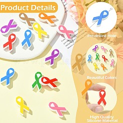 16pcs 8 Farben Silikonperlen&nbsp;SIL-CJ0003-20