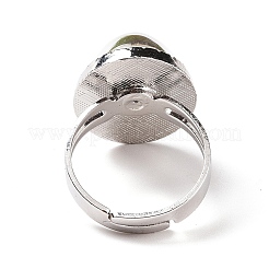 Ovaler Stimmungsring aus Glas&nbsp;RJEW-C031-04P