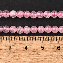 Natürliche madagascar Rosenquarz Perlen Strads&nbsp;G-D655-4mm