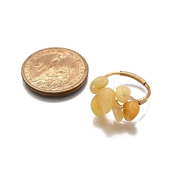 Natürliche Topas-Jade-Fingerringe für Frauen&nbsp;RJEW-TA00202-04