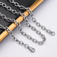 201 collane a catena in acciaio inossidabile&nbsp;NJEW-Q013-12A-P
