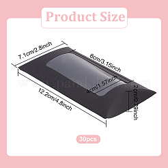 Boîtes à bonbons en papier avec fenêtre rectangulaire visible&nbsp;CON-WH0094-18C