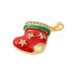 Pendentifs en laiton plaqué zircone cubique&nbsp;KK-K385-119G-04