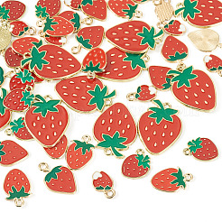 50 pièces 5 styles pendentifs en émail en alliage de zinc&nbsp;FIND-BG0001-06