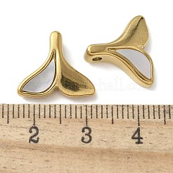 Fischschwanzförmige Anhänger aus Edelstahl 304 mit natürlicher Paua-Muschel/weißer Muschel&nbsp;STAS-U037-07G-02