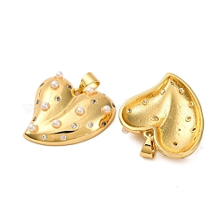 Pendentifs avec zircon cubiques à micro-pavés en laiton&nbsp;KK-D390-02G