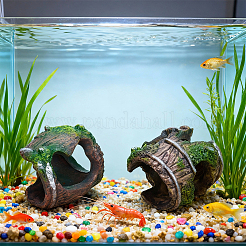 2 Stück 2 Stile Baumstumpfskulptur aus Kunstharz&nbsp;DJEW-GF0001-86