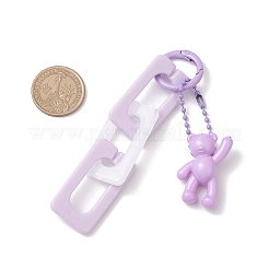 6 ciondolo decorativo a forma di orso in acrilico opaco&nbsp;HJEW-JM03874