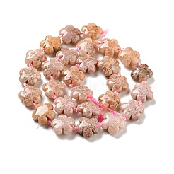 Natürliche rosa Ozeanjaspis-/Ozeanachat-Perlenstränge&nbsp;G-D475-02F