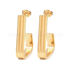 Trapezförmige Ohrstecker aus 304 Edelstahl&nbsp;EJEW-P324-13G