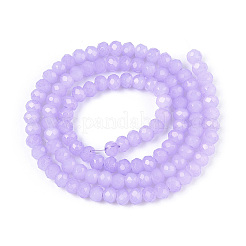 Perles de verre imitation jade cuites au four&nbsp;X-DGLA-A034-J6MM-A50