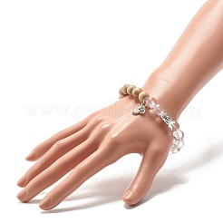 Bracelet à breloques en alliage symbole aum/om et bouddha pour adolescente femme&nbsp;BJEW-JB07726
