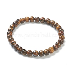 Natürlichen Tigerauge Perlen Stretch-Armbänder&nbsp;BJEW-D446-B-32