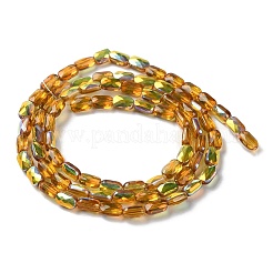 Transparentes perles de verre de galvanoplastie brins&nbsp;GLAA-Q099-G01-04
