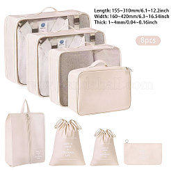 8 trousse de toilette de voyage en polyester&nbsp;ABAG-WH0046-118A