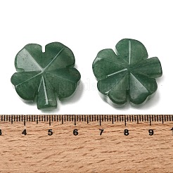 Decorazione a forma di trifoglio intagliato in avventurina verde naturale.&nbsp;GG-CBA6D08-D05