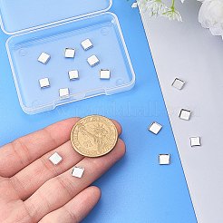 15 Stück: 925 quadratische Cabochon-Fassungen aus Sterlingsilber&nbsp;STER-PH0003-99