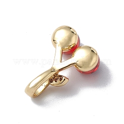 Placage de crémaillère en laiton micro pavé breloques en zircone cubique claire&nbsp;KK-H434-42G