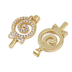 Pendentifs avec zircon cubiques à micro-pavés en laiton&nbsp;KK-I358-044G