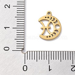 Echte 18 Karat vergoldete Anhänger aus 304er Edelstahl&nbsp;STAS-R003-02G-012