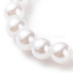 Perle d'imitation en plastique et perles de verre millefiori bracelet collier&nbsp;SJEW-JS01239