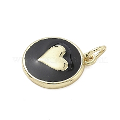 Pendentifs d'émail en laiton &nbsp;KK-K368-10G