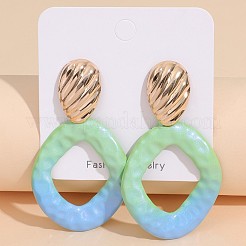 Orecchini pendenti a rombo in lega per cottura&nbsp;WG48396-01