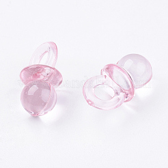 Rosa Farbe transparentem Acryl Baby Schnuller Anhänger&nbsp;X-TACR-R16-4