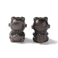 Natürliche silberne Obsidianperlen&nbsp;G-G859-04
