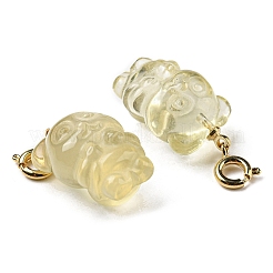 Décorations pendentif ours citrine naturelle&nbsp;G-R489-15G