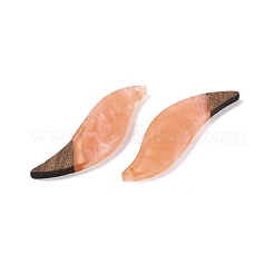 Gros pendentifs en résine et bois&nbsp;WOOD-F015-18C