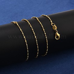 Collane in ottone a catena a sfera&nbsp;KK-P304-03G