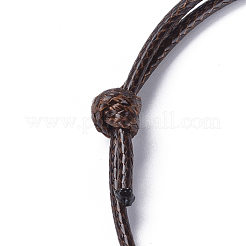 Création de bracelets en corde de polyester ciré coréen&nbsp;AJEW-JB00011-01
