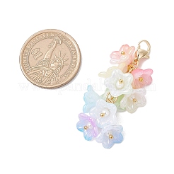 Decorazioni pendenti in acrilico floreale&nbsp;HJEW-TA00359