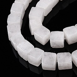 Hilos de abalorios de jade blanco natural&nbsp;G-T139-6x6-30A