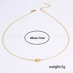 Colliers avec pendentif en forme de cœur en laiton classique de style minimaliste moderne&nbsp;NB0089