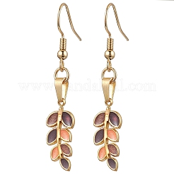 Blatt 304 Edelstahl Emaille Ohrhänger&nbsp;EJEW-JE06260
