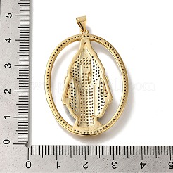 Cremagliera placcatura micro ottone spianare pendenti zirconi&nbsp;KK-U019-25G