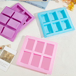 12 molde de jabón de silicona de 3 colores&nbsp;DIY-GO0003-24