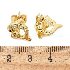 Ohrstecker mit Micro-Pavé und Zirkonia&nbsp;EJEW-D305-05G