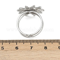 Herz Sonne 304 Edelstahl Emaille Fingerringe für Frauen&nbsp;RJEW-G355-08P-02