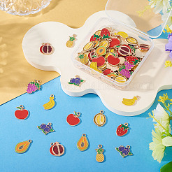 90 pendentif en alliage émaillé à 9 styles sur le thème des fruits&nbsp;ENAM-TA0003-21