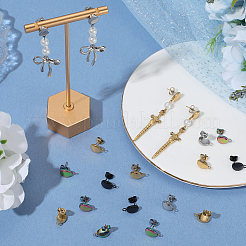 40 pieza de accesorios para pendientes de acero inoxidable 304&nbsp;STAS-BBC0007-48