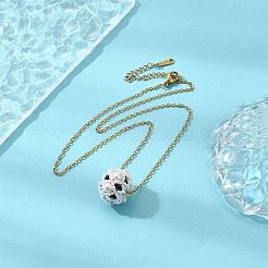 Halskette mit Muschelperlen und Blumenanhänger&nbsp;NJEW-MZ00018