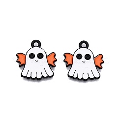 Pendentifs en alliage émaillé peints en spray sur le thème d'Halloween&nbsp;ENAM-T020-09G