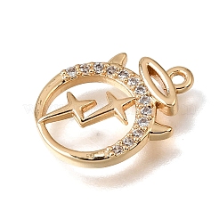 Pendentifs en laiton zircon cubique transparent&nbsp;CU-K001-02B-G