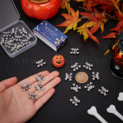30 Stück Schiebe-Charms aus Legierung mit Strassen&nbsp;FIND-SC0010-35