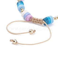 Braccialetto di perline intrecciate heishi surfer in argilla polimerica&nbsp;BJEW-TA00080-03