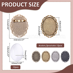 Kit fai da te per realizzare spille ovali&nbsp;DIY-ME0003-77
